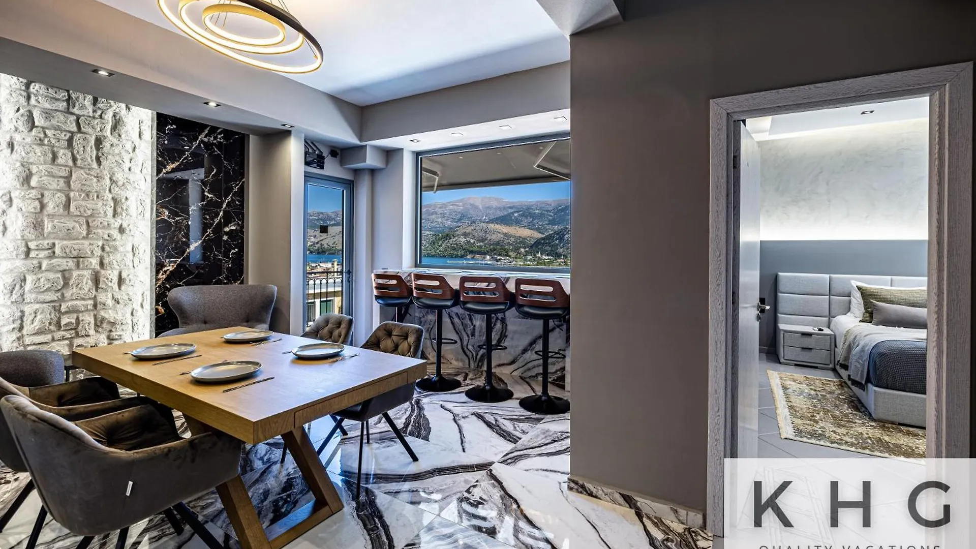 Designer'S Penthouse, Top View! + Car Offer Argostoli  Lägenhet